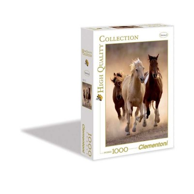 Puzzle 1000 pièces - chevaux sauvages au galop  Clementoni    023055